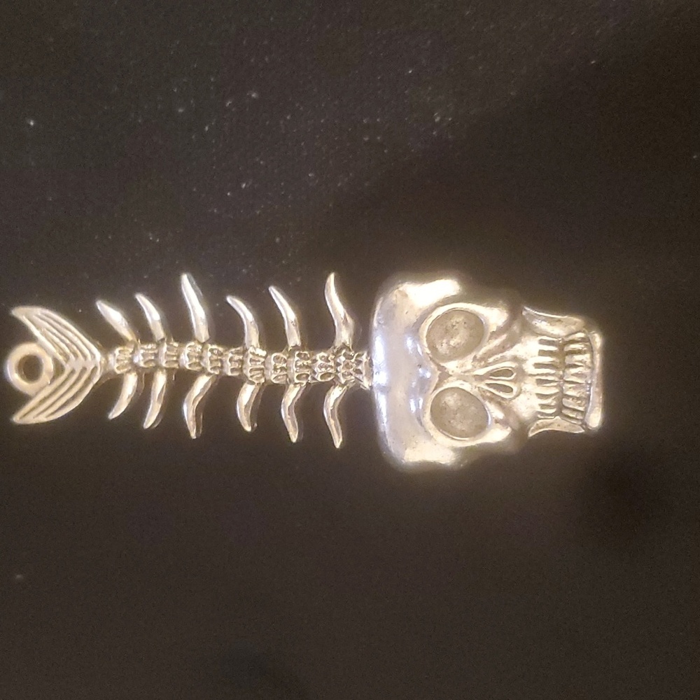 New Mermaid Skeleton Silver Pendant.
